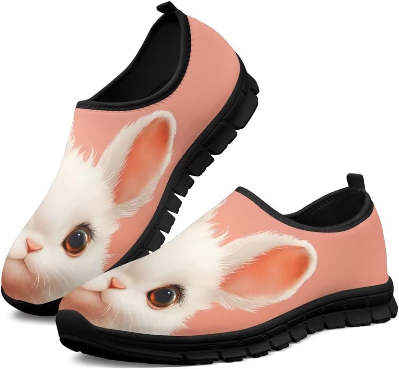 

Мужские слипоны Twousenru, удобные повседневные лоферы, широкие, с нескользящей подошвой, обувь для работы, домашние тапочки, легкие кроссовки для улицы, Cute Rabbit