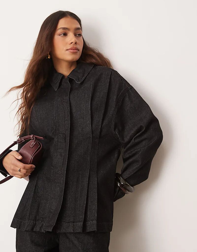 

Приталенная рубашка ASOS DESIGN черного цвета (часть комплекта)