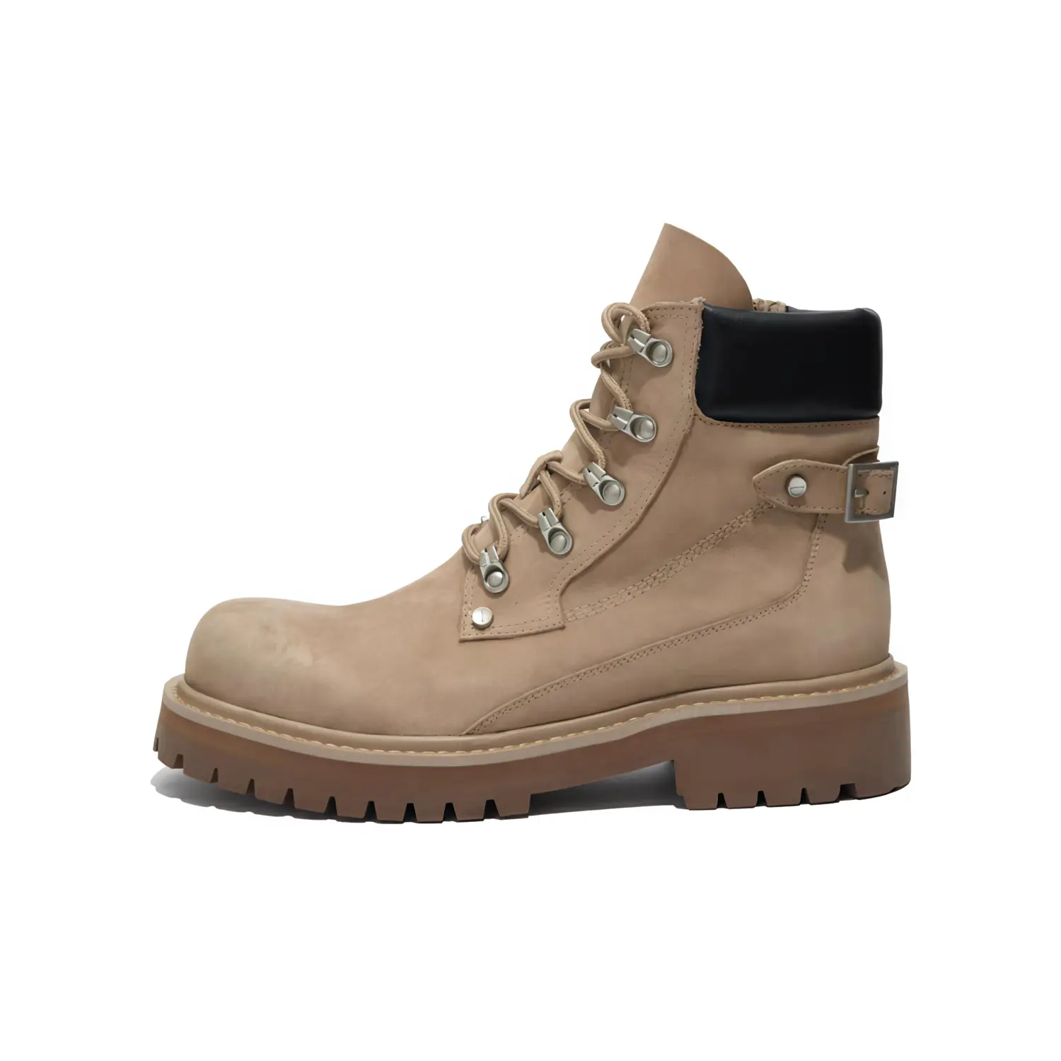 

EBLIS HUNGI Короткие мартинсы мужские бежевые со скрытой платформой, цвет Beige Hidden Wedge