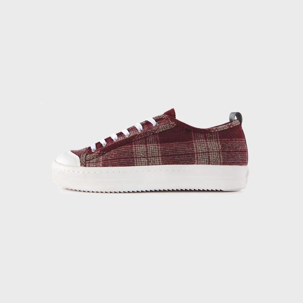 Мужские низкие кеды Superb Original Check Burgundy JD16 от J.Daul