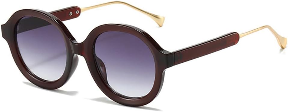 

Женские круглые солнцезащитные очки в стиле панк с градиентным леопардовым принтом и защитой от УФ-излучения UV400 для занятий спортом на открытом воздухе, бега и езды на велосипеде generic, Winered-gray