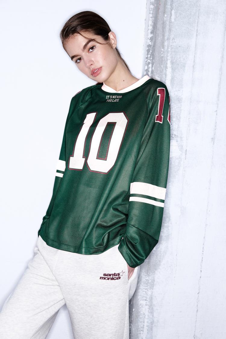 

Бейсбольная футболка с длинными рукавами Pull And Bear, зеленый