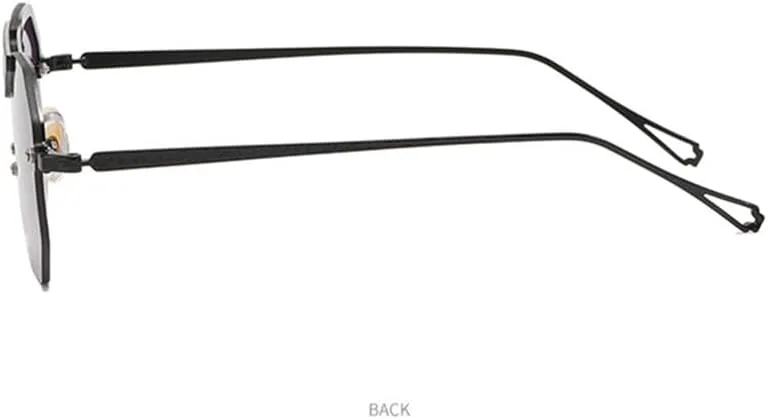 

Винтажные безободковые солнцезащитные очки из сплава для мужчин, солнцезащитные очки с градиентным переходом цвета для женщин, металлические овальные очки HCPIHF, 4