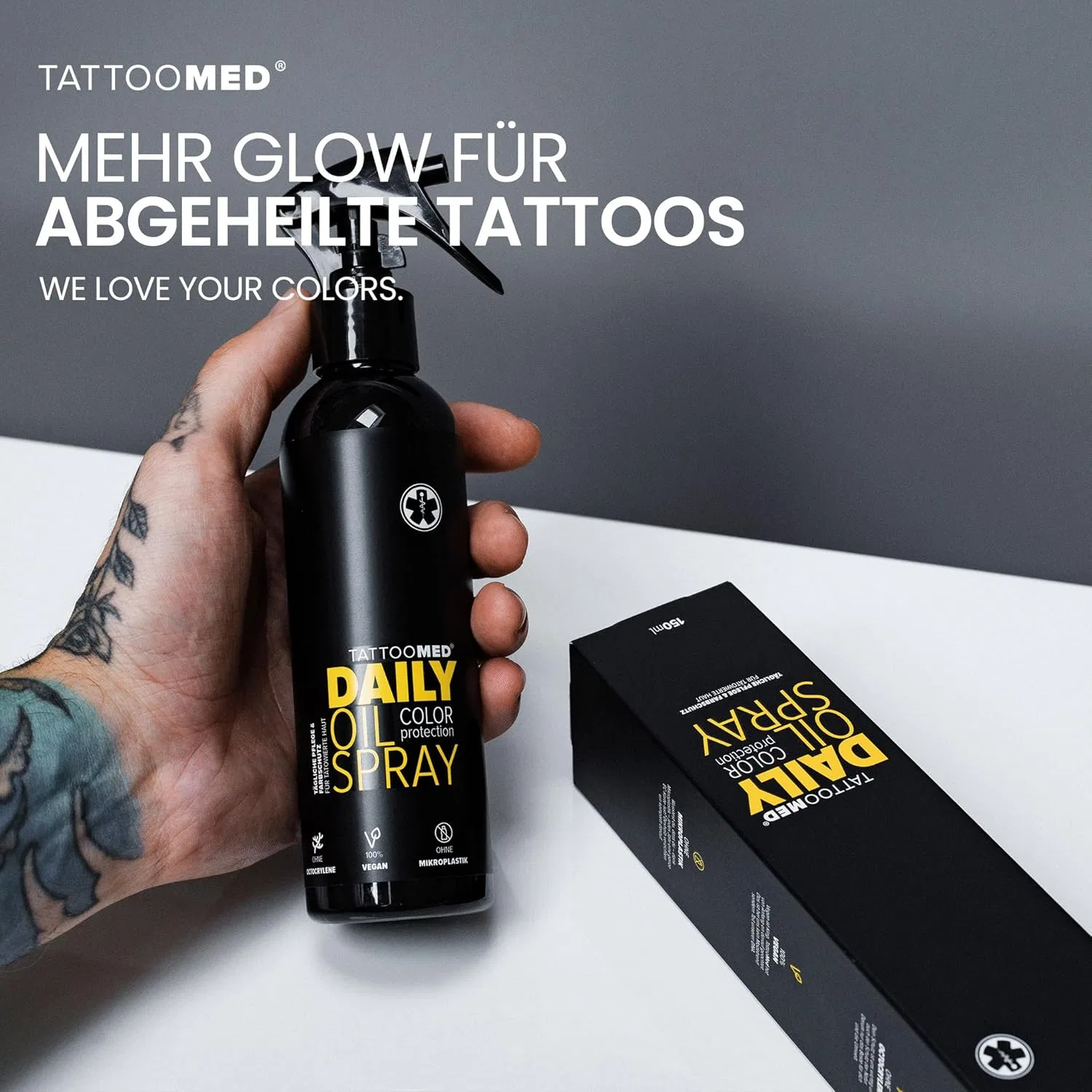 Масло-спрей TattooMed Daily Oil Spray 150 мл для ухода за татуировками Tattoomed — фото 3
