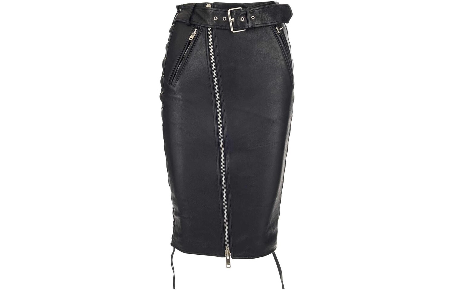 

Кожаная длинная юбка женская черная Balenciaga