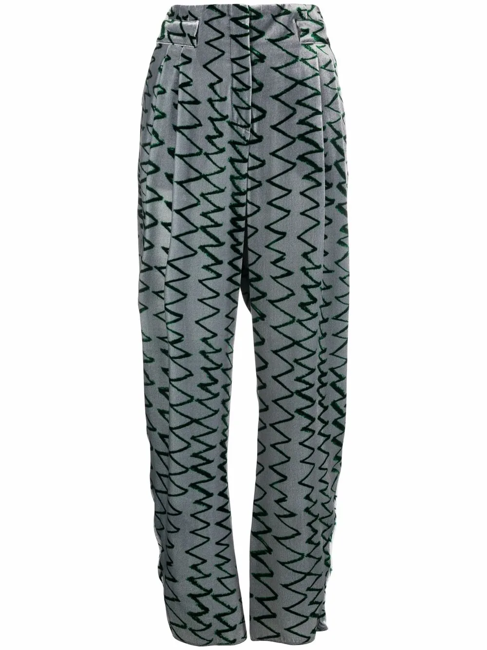 

Брюки с узором зигзаг EMPORIO ARMANI, серый