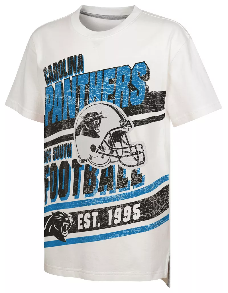 

Одежда команды НФЛ Молодежная белая футболка Carolina Panthers Get Loud NFL Team Apparel