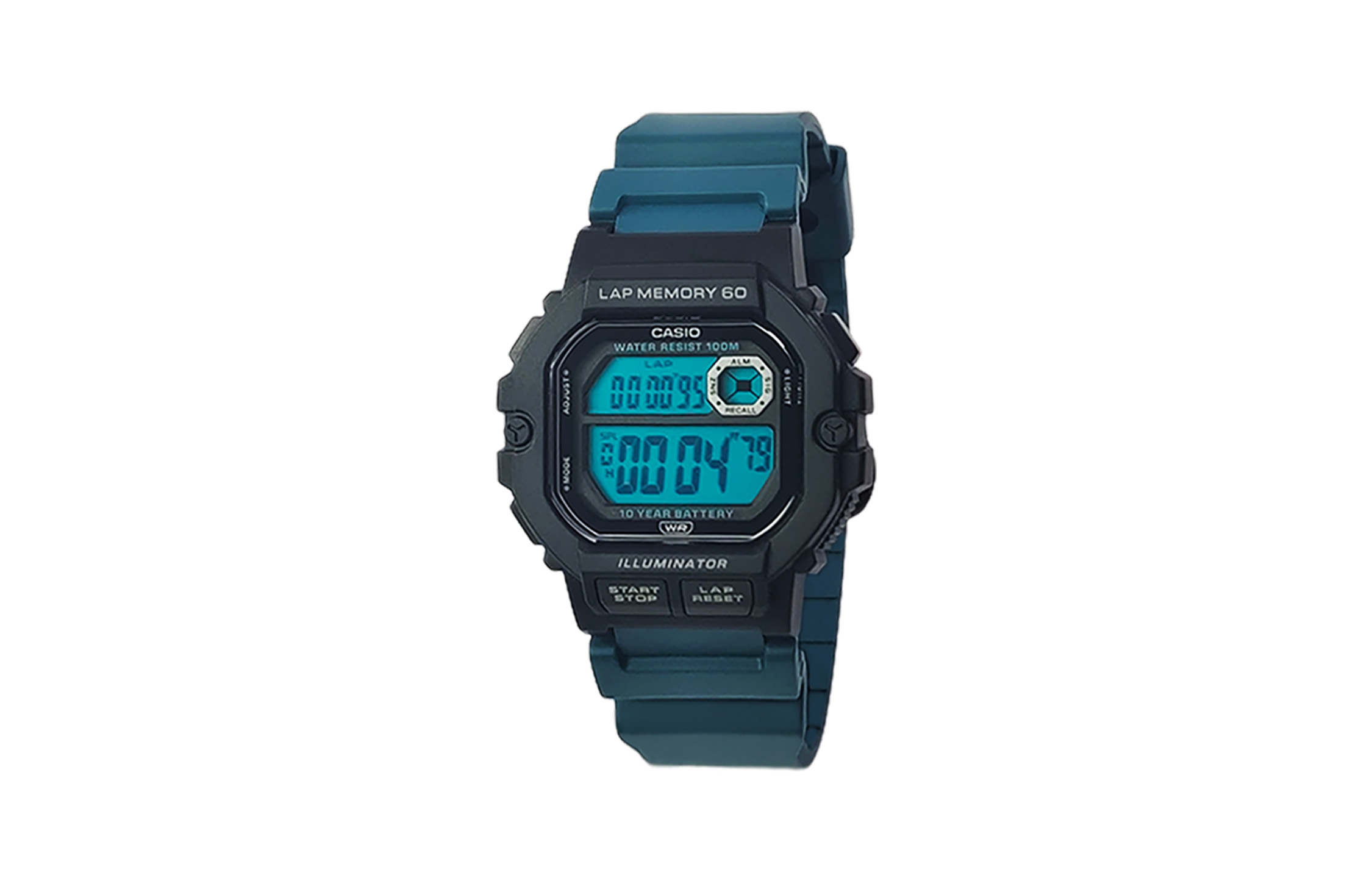 

CASIO Часы Retrofit Series Quartz Movement Resin Strap Watch Unisex Blue Dial