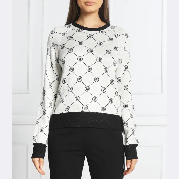 

Свитер обычного кроя с добавлением шелка Liu Jo, бежевый