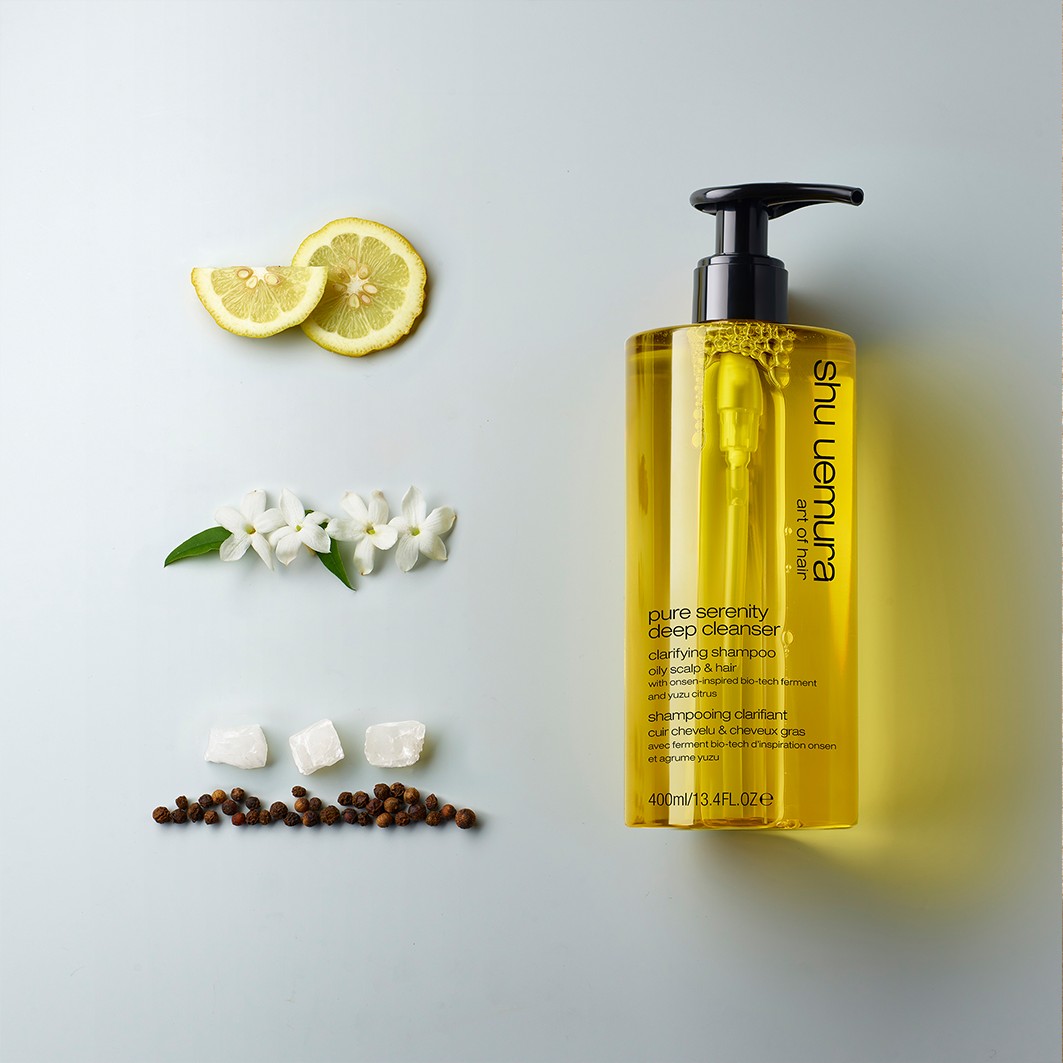 Шампунь cleansing oils pure serenity deep cleanser clarifying Shu Uemura, объем 400 мл — фото 3