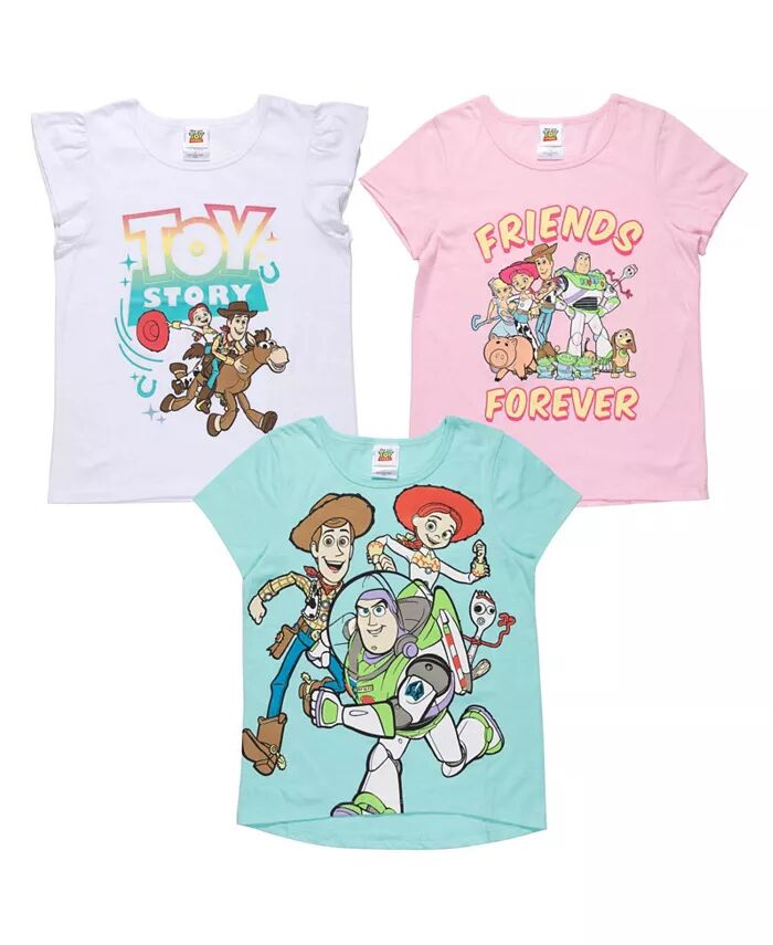 

Комплект из 3 футболок Disney Toy Story для девочек-малышей Disney Pixar, мультиколор