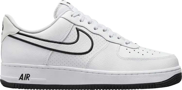 

Кроссовки Air Force 1 '07 'Embroidered Swoosh - White Black', белый