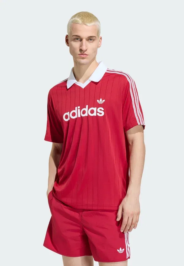 Футболка поло Adidas Originals, цвет команды победы красный белый