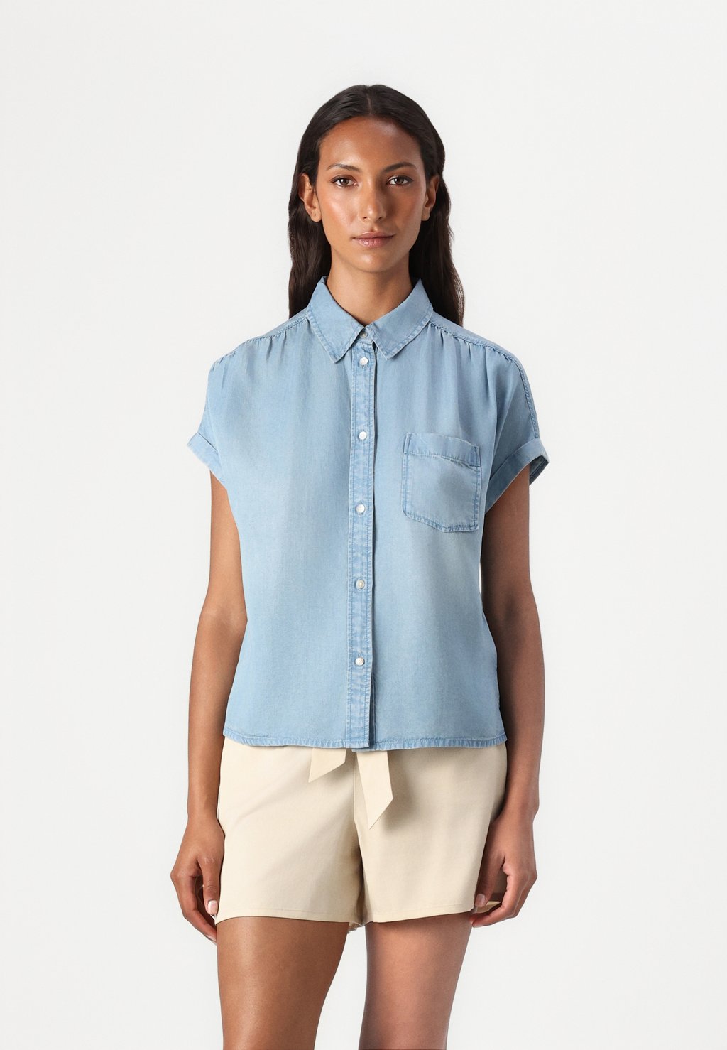 

Блузка на пуговицах BLOUSE TOM TAILOR, цвет Blue Denim