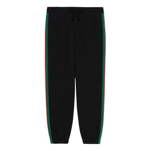 

Повседневные брюки Gucci x THE NORTH FACE Crossover SS21 Webbing Printing Cotton Sports Pants/Trousers/Joggers Black, черный