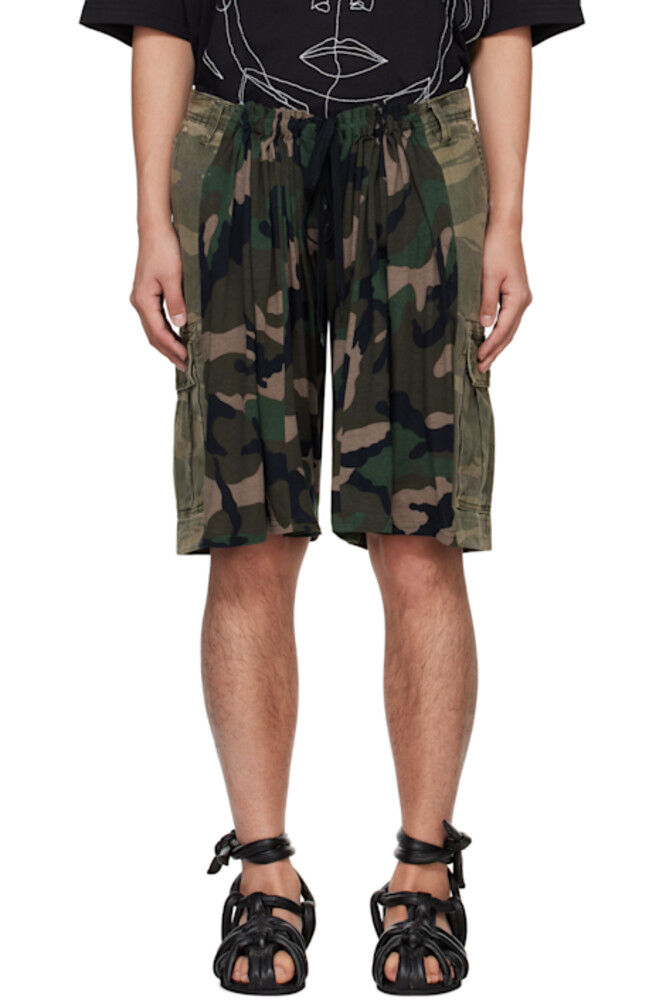 

Шорты камуфляжного цвета хаки 'Overcamoujerseyshorts' Bless