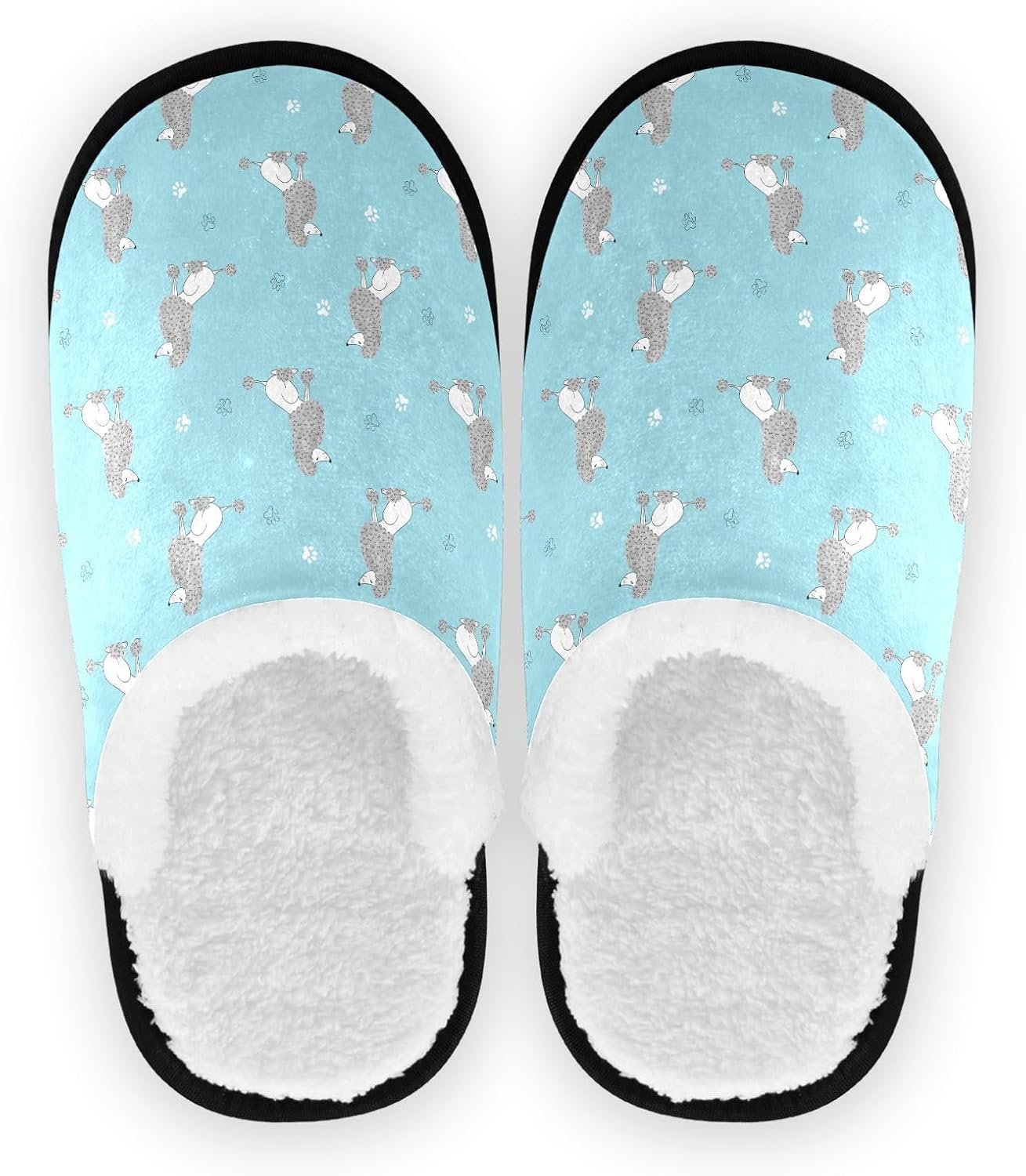 

Домашние тапочки JHKKU из мягкого ворса, теплые, нескользящие, для женщин и мужчин, уютные, для дома и путешествий, Poodles Dogs