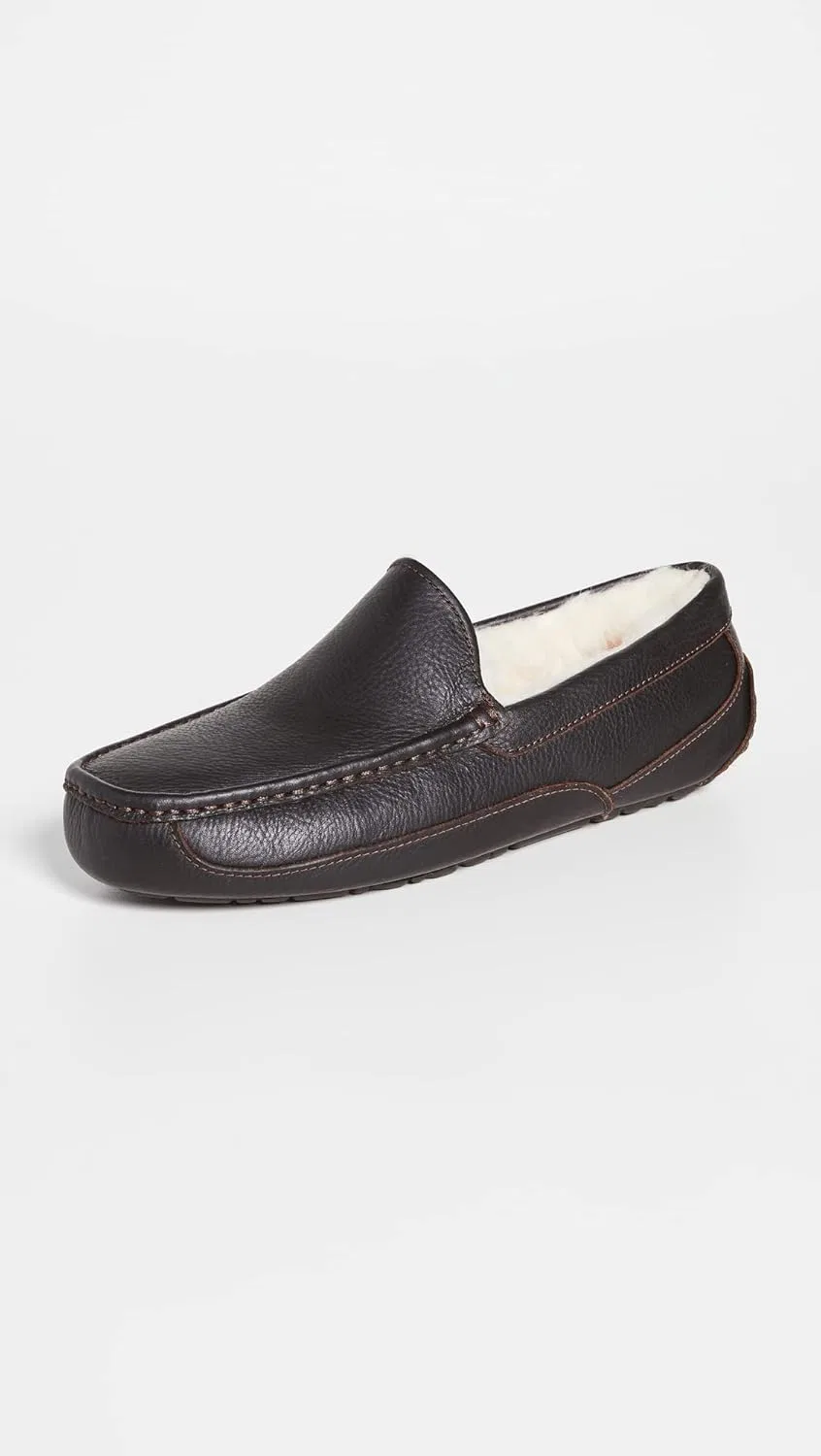 Тапочки UGG Ascot, China Tea Leather — фото 3