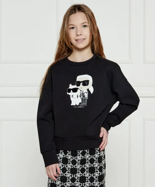 

Толстовка Regular fit Karl Lagerfeld Kids, черный