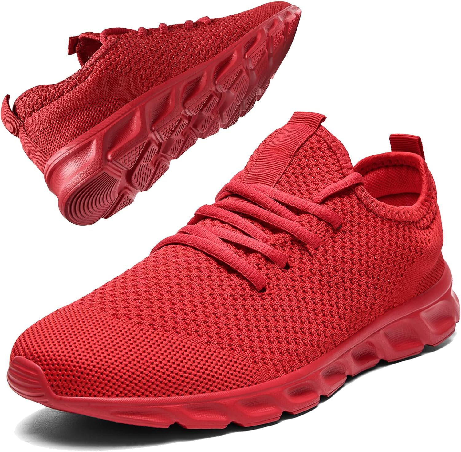 

Беговые кроссовки для мужчин и женщин, для ходьбы, тенниса, тренажерного зала, слипоны, удобные, легкие, спортивные, для тренировок, повседневная мода, спортивная обувь Rjywgs, красный