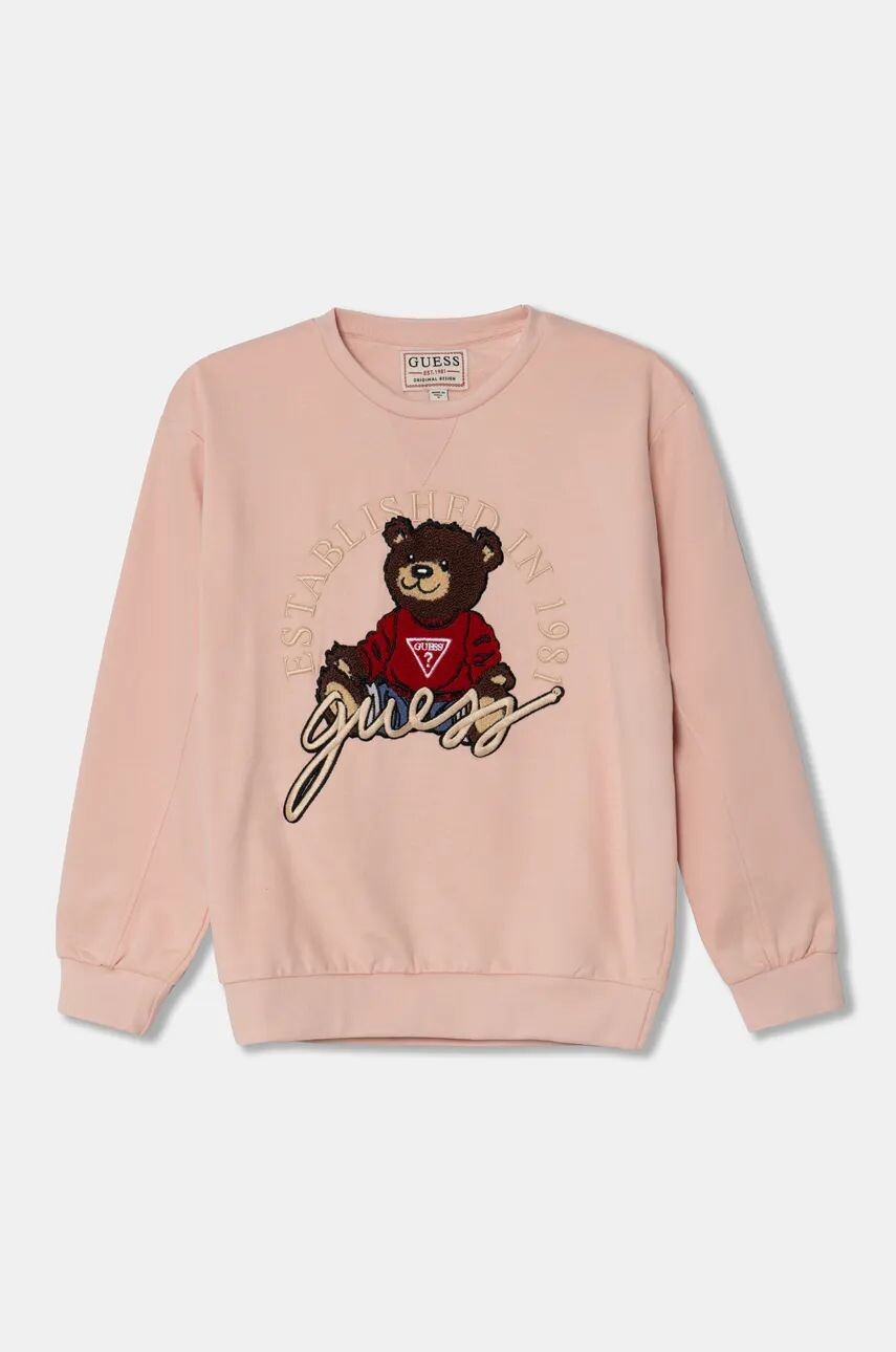 

Хлопковая толстовка Guess для мальчика/девочки, розовый