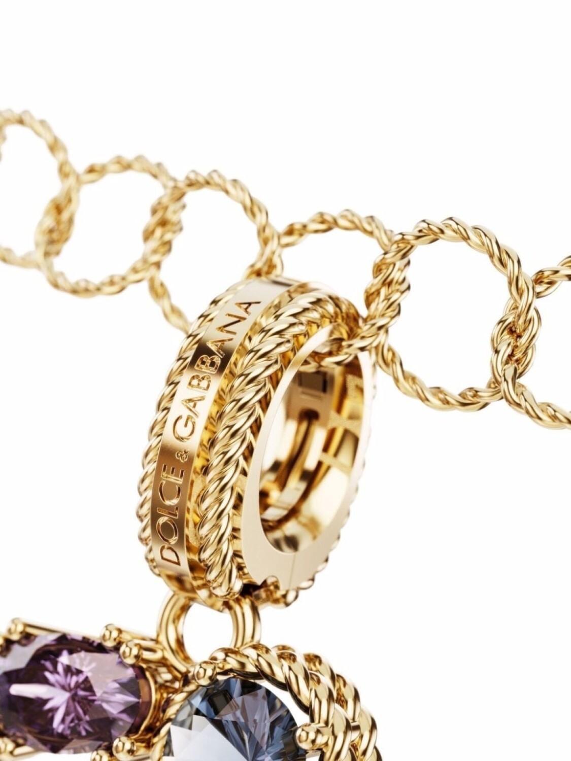 Подвеска из желтого золота с камнями Dolce & Gabbana, золотой — фото 2