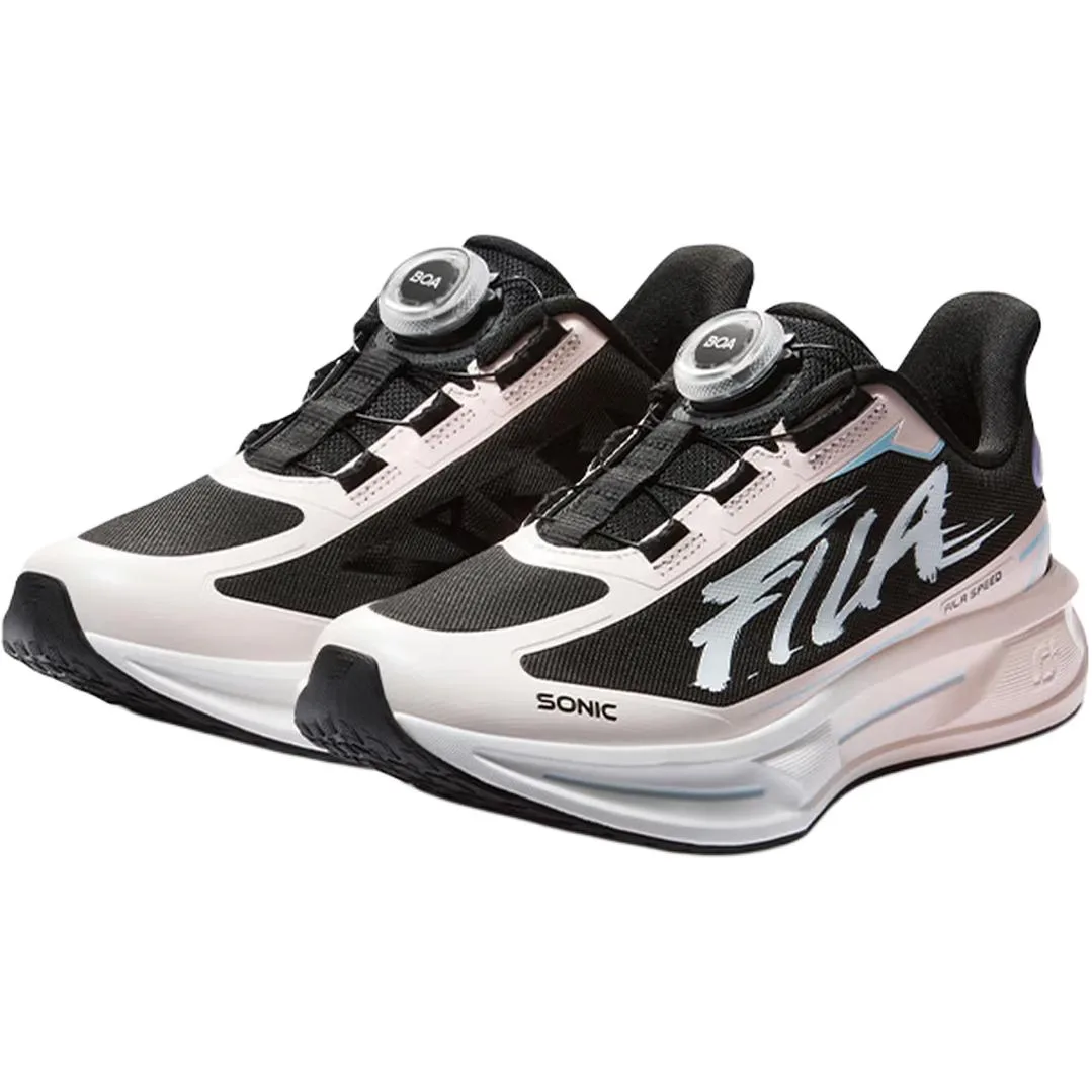 FILA KIDS SONIC x SPEED 6 Slip Resistant Abrasion Resistant Low top детские кроссовки для бега Black Pink — фото 4