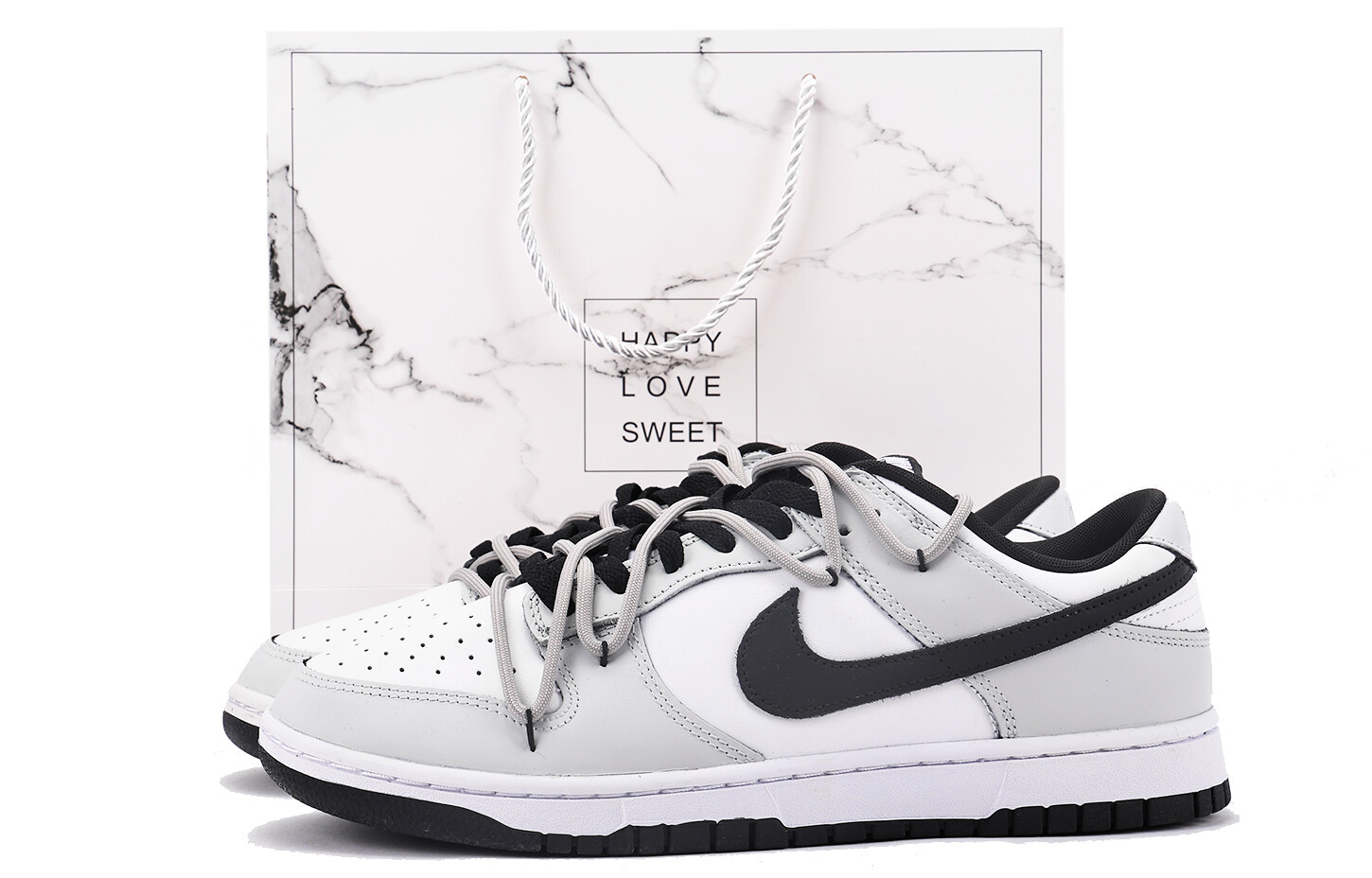

Кроссовки Nike Dunk Skateboarding Shoes Men Low-top Dark Gray, светло-серый