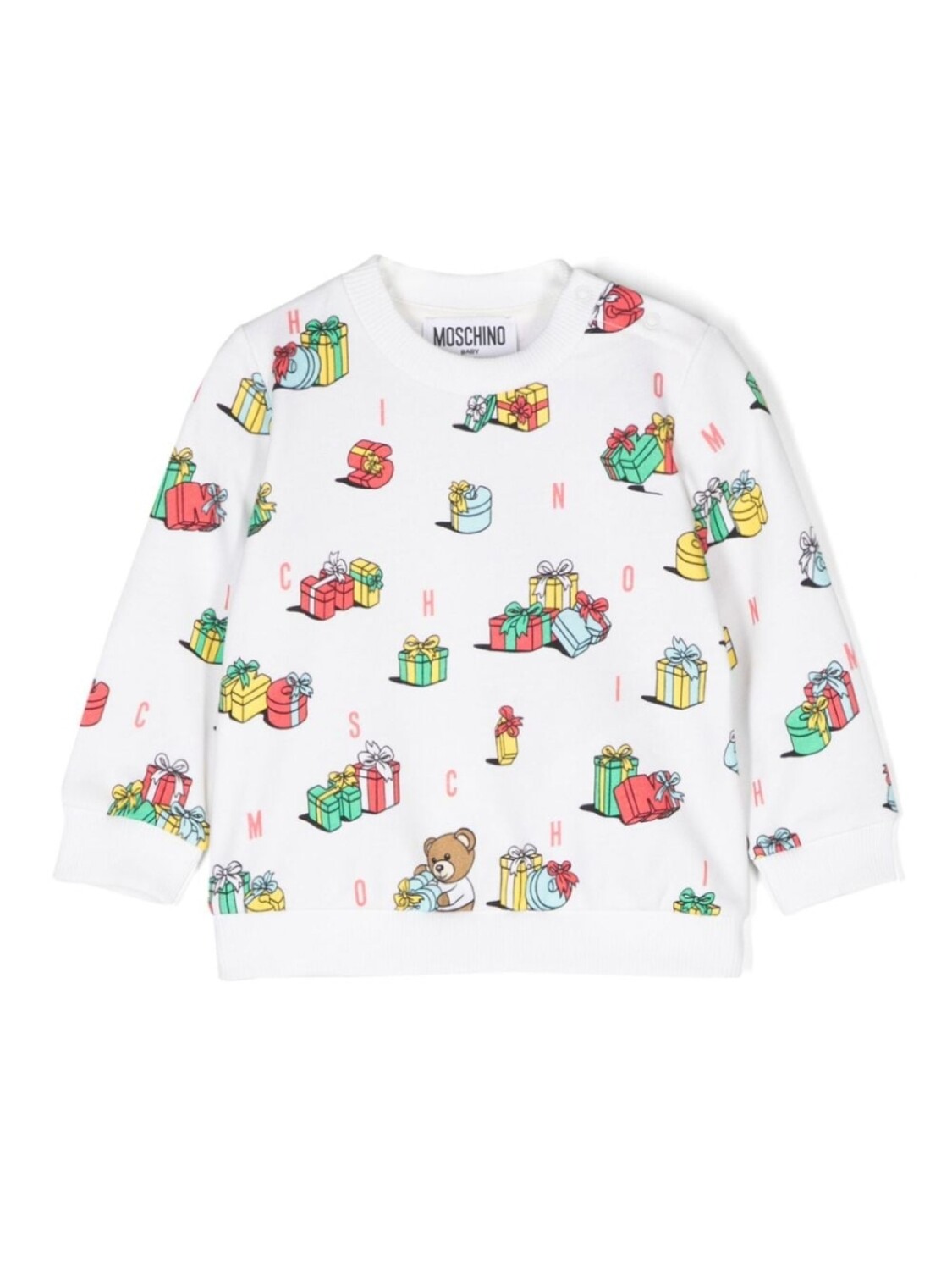 

Moschino Kids толстовка с принтом, белый