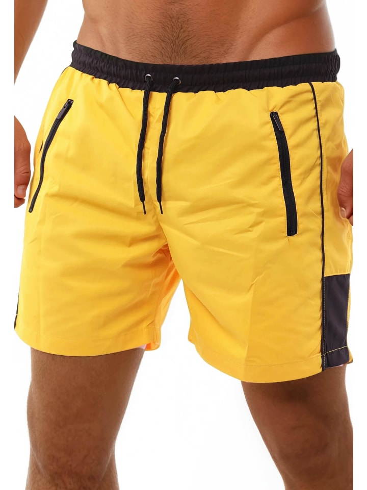 

Плавки/шорты для плавания на молнии желто-черного цвета RESLAD, Черный, Плавки/шорты для плавания на молнии желто-черного цвета RESLAD