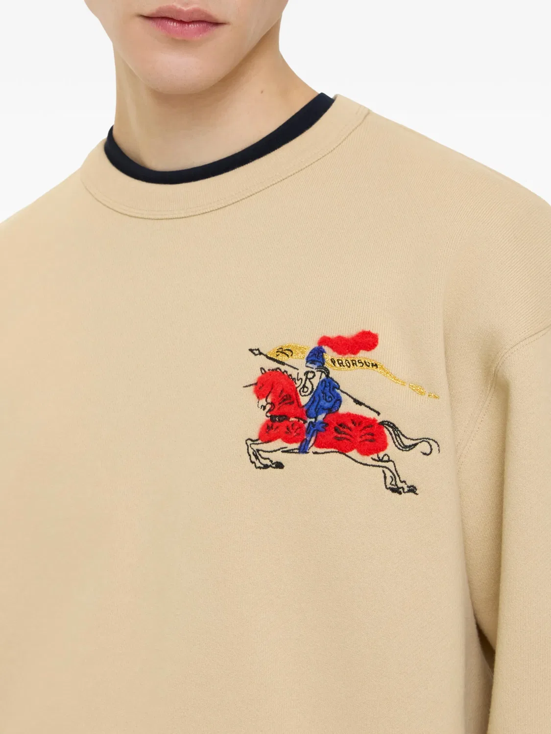 Футболка Equestrian Knight Burberry, бежевый — фото 3