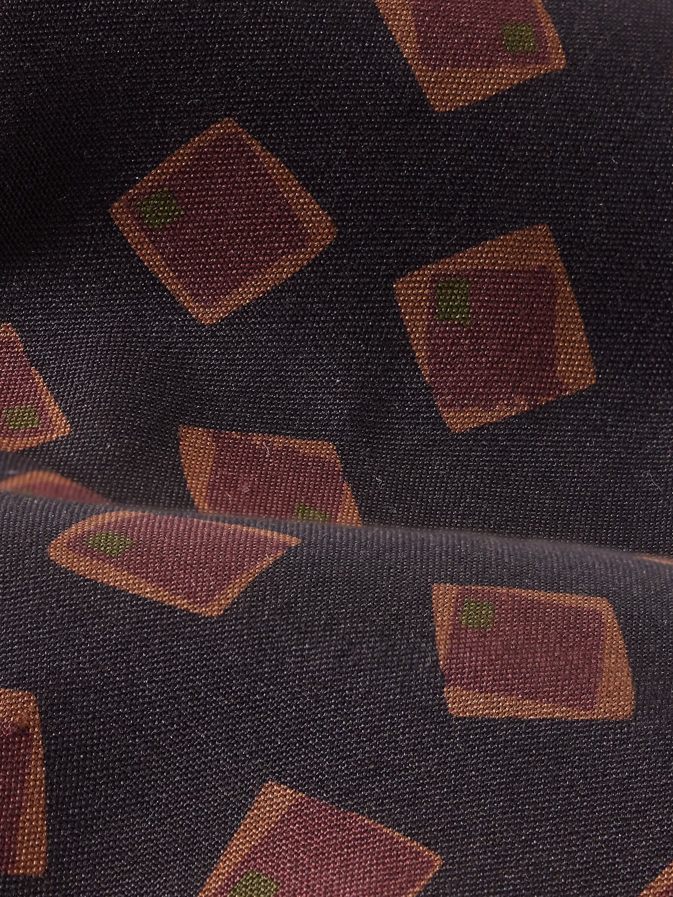 

Галстук из шёлка с принтом 8 см DRAKE'S, черный