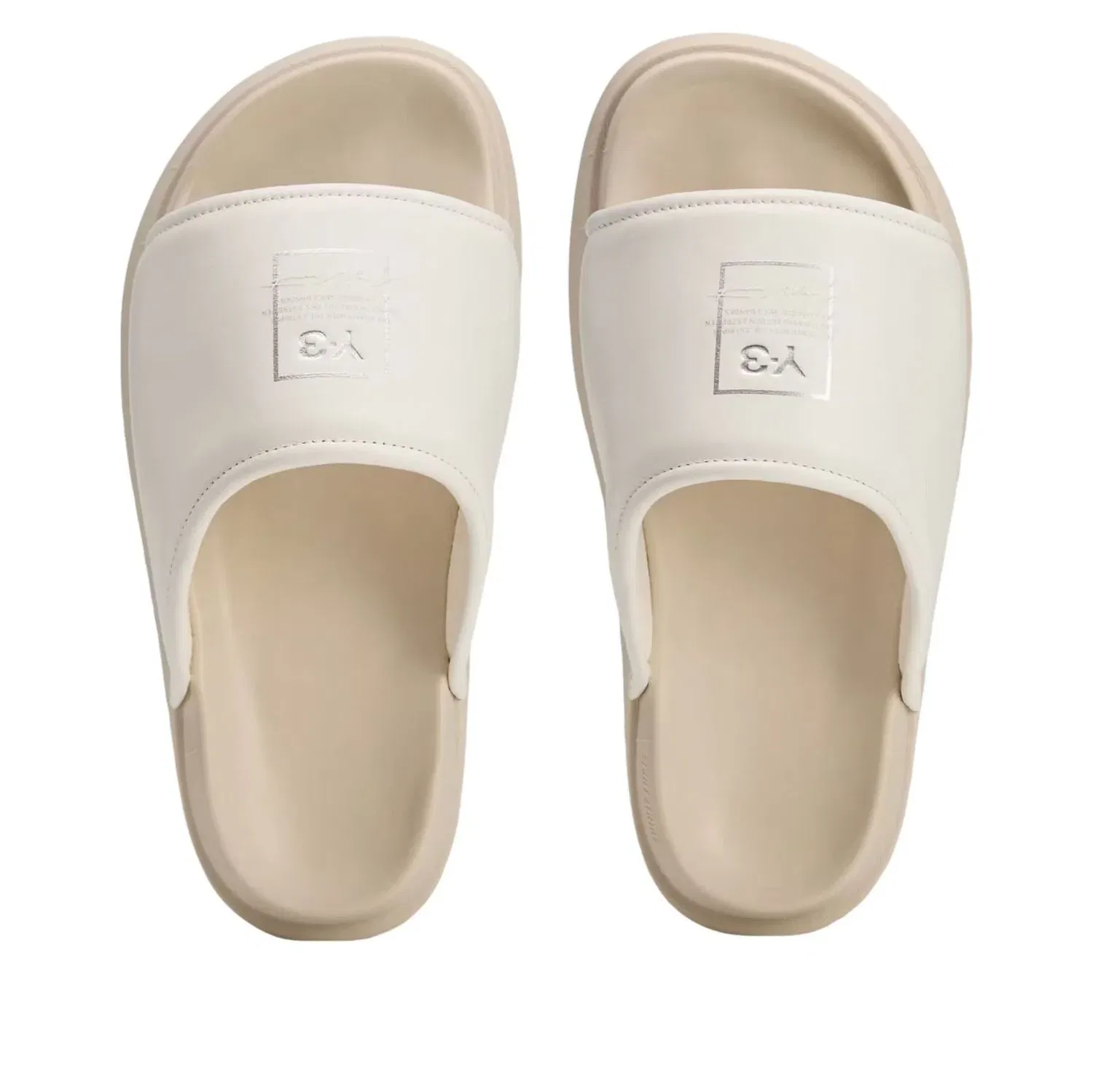 Шлепанцы Adidas Y-3 Slide 'Off White Alumina' KI4032, бежевый — фото 3