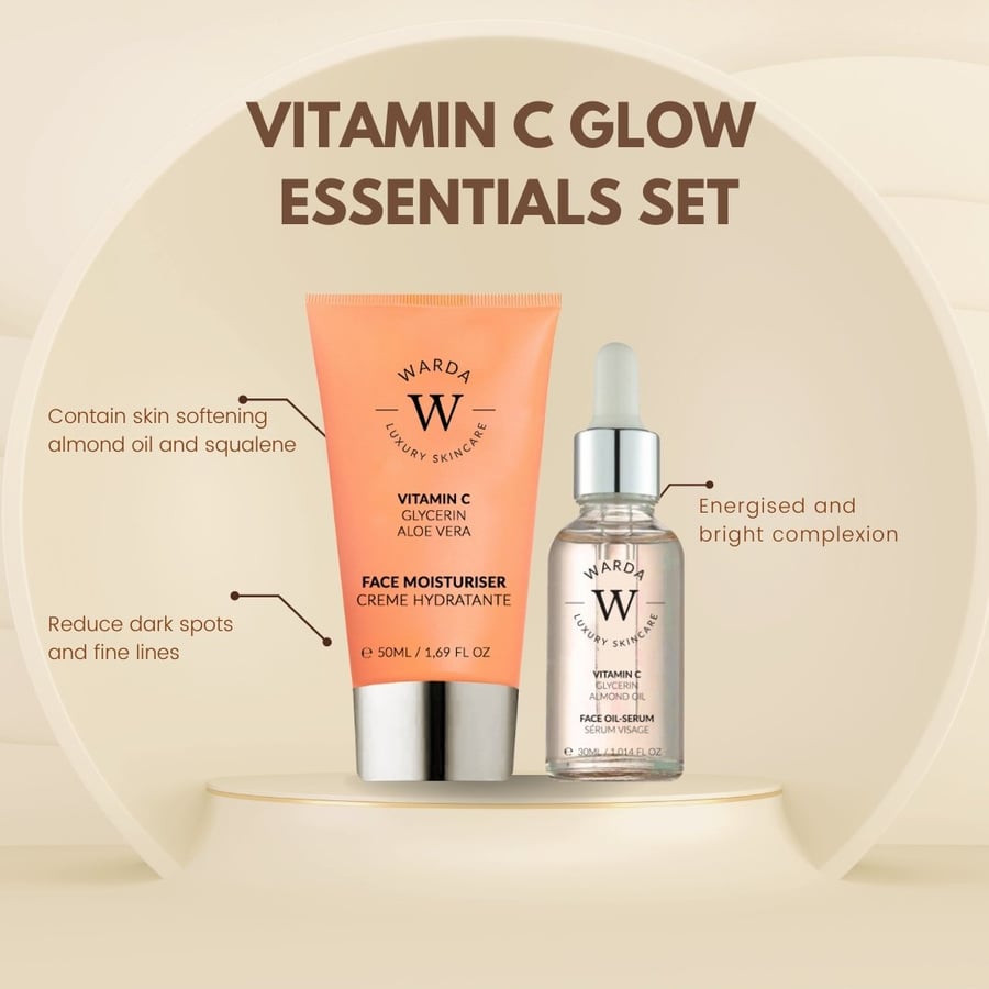 УВЛАЖНЯЮЩИЙ КРЕМ ДЛЯ ЛИЦА SKIN GLOW BOOST С ВИТАМИНОМ С 50 мл + СЫВОРОТКА-МАСЛО ДЛЯ ЛИЦА VITAMIN C GLOW BOOST 30 мл Warda — фото 2