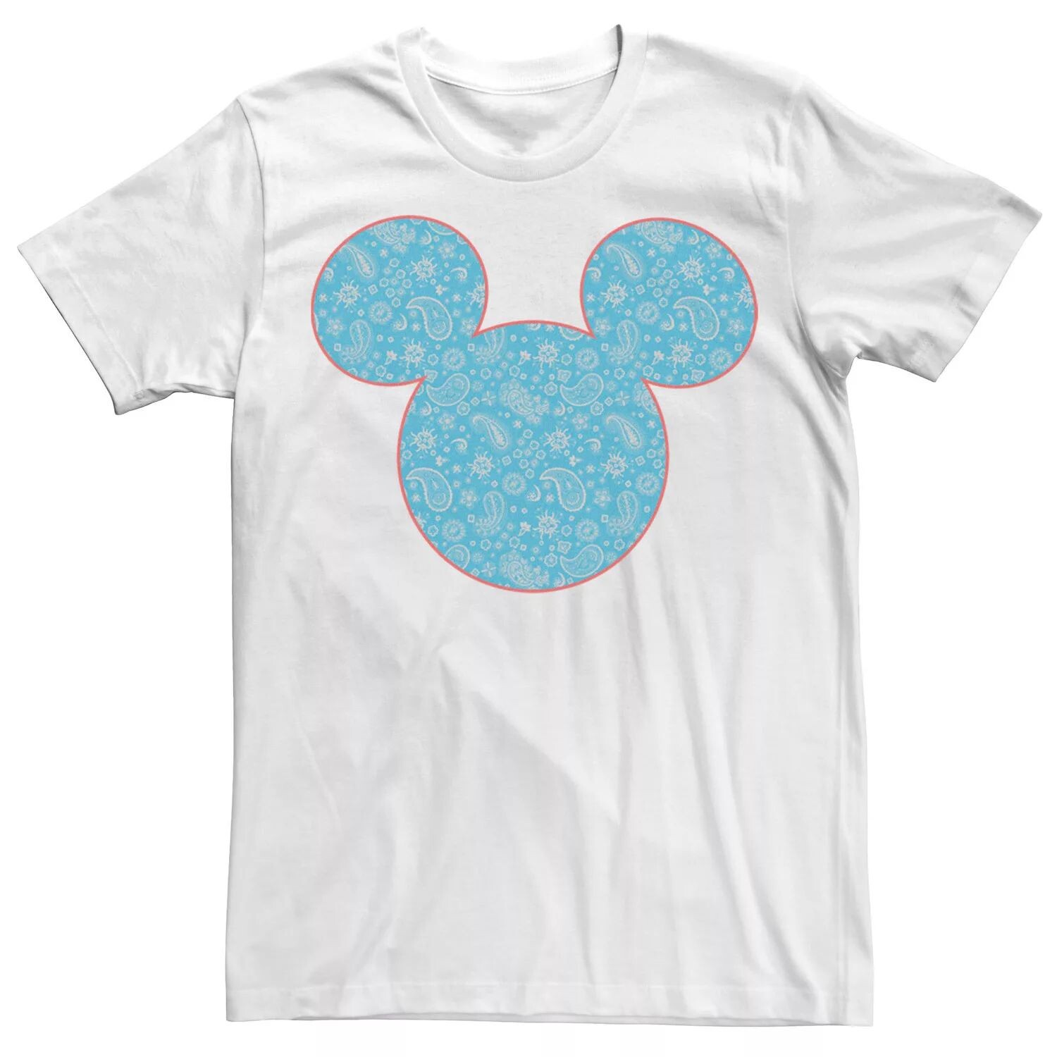 

Мужская синяя футболка Mickey & Friends Mickey Paisley Fill Disney, белый, Синий, Мужская синяя футболка Mickey & Friends Mickey Paisley Fill Disney, белый
