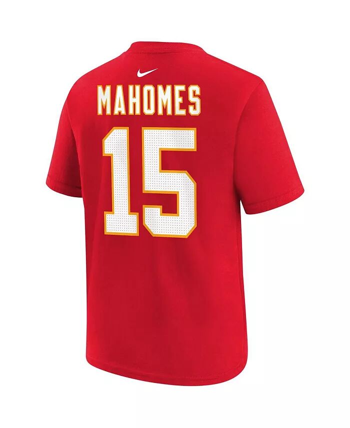Футболка с именем и номером игрока Big Boys Patrick Mahomes Red Kansas City Chiefs Nike — фото 3