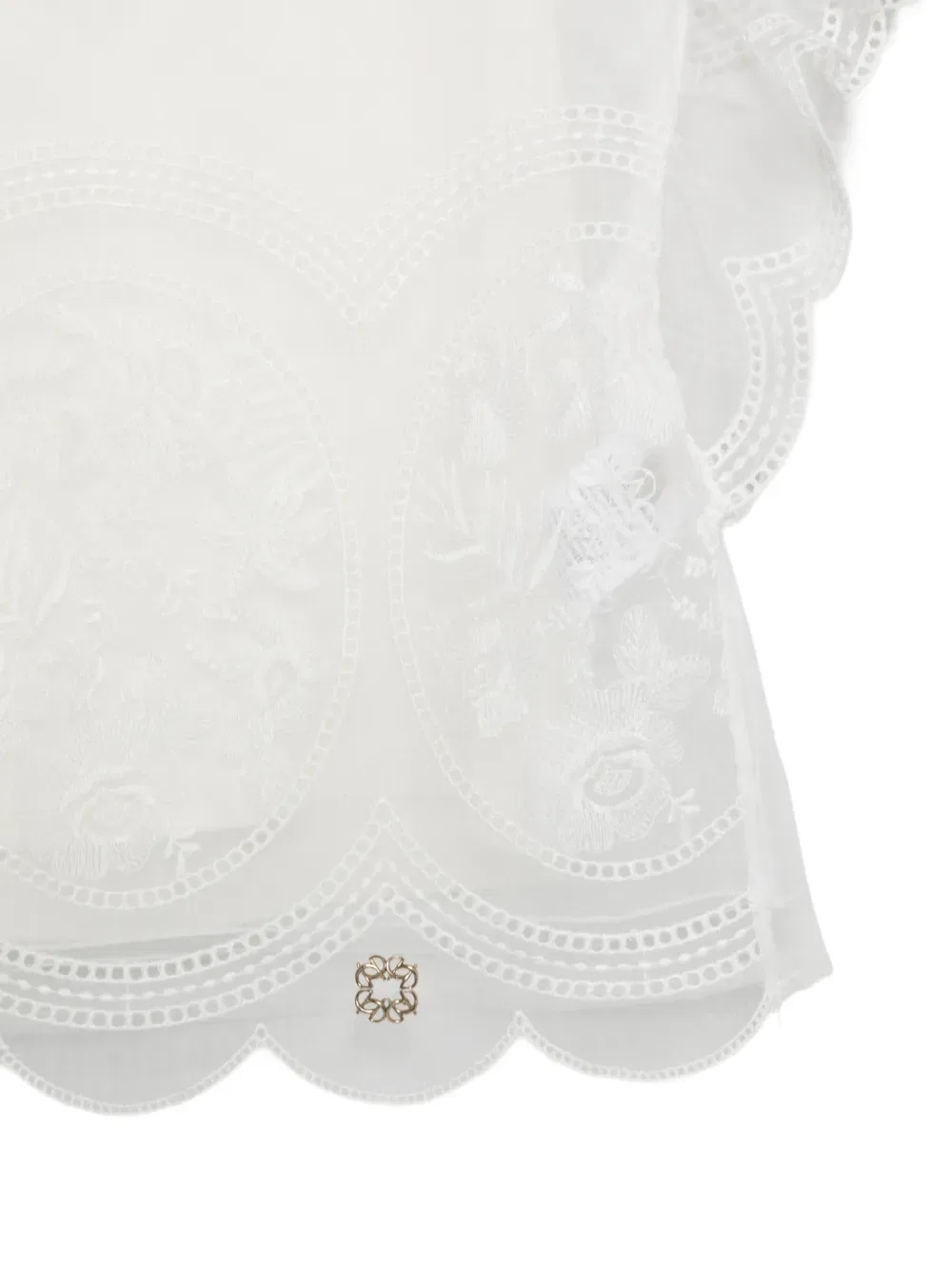 Топ с оборками Elie Saab Junior, белый — фото 3