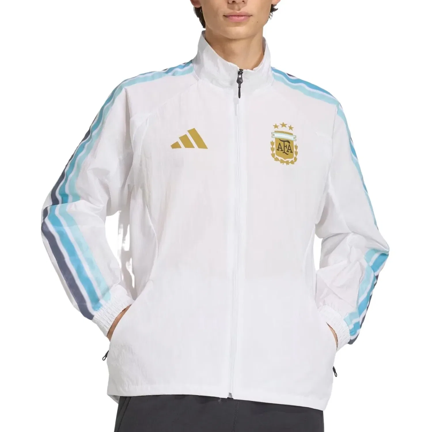 Куртка Adidas Argentina 2026 Anthem, цвет «белый» — фото 2