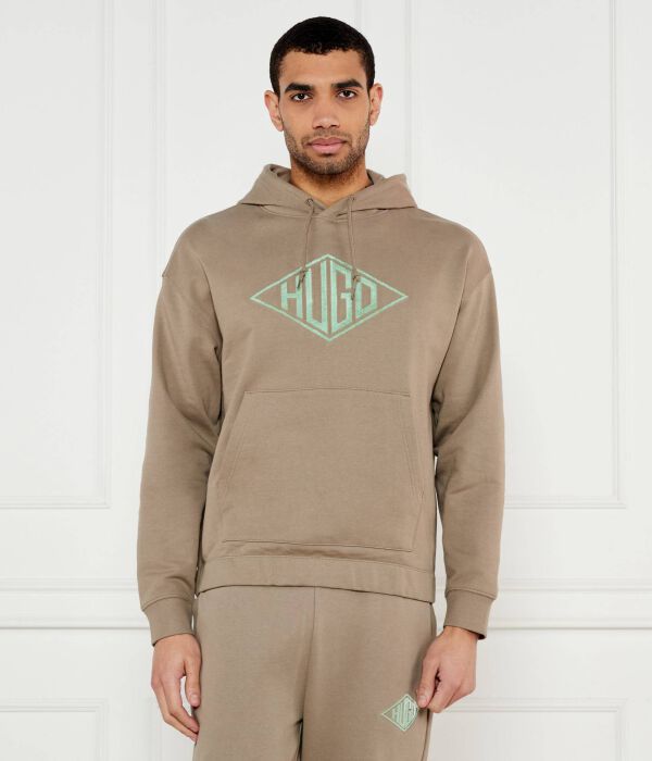 

Свитер дакороло Loose fit Hugo, желтый