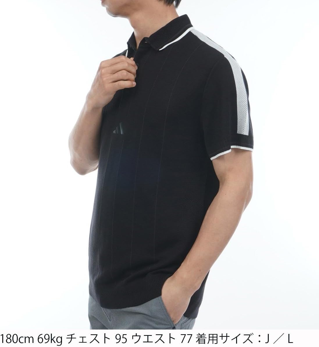 Поло Adidas Golf Beyond the Course свободного кроя из трикотажа с коротким рукавом, черный — фото 2