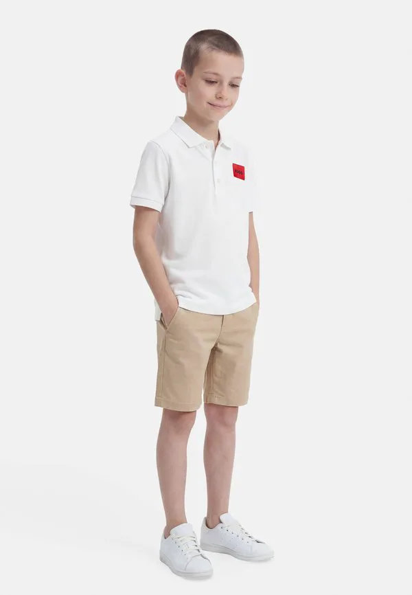 Рубашка-Поло с коротким рукавом Hugo Kids, White