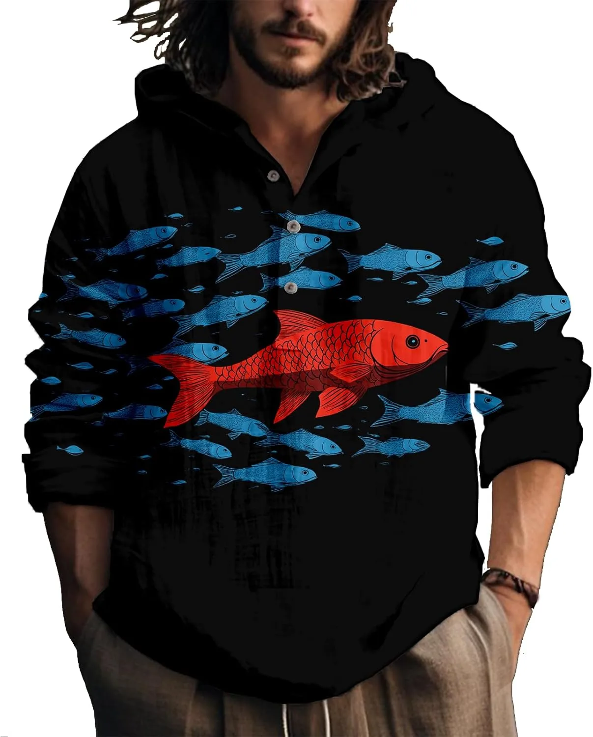 

Мужская толстовка с капюшоном и принтом Biacolum