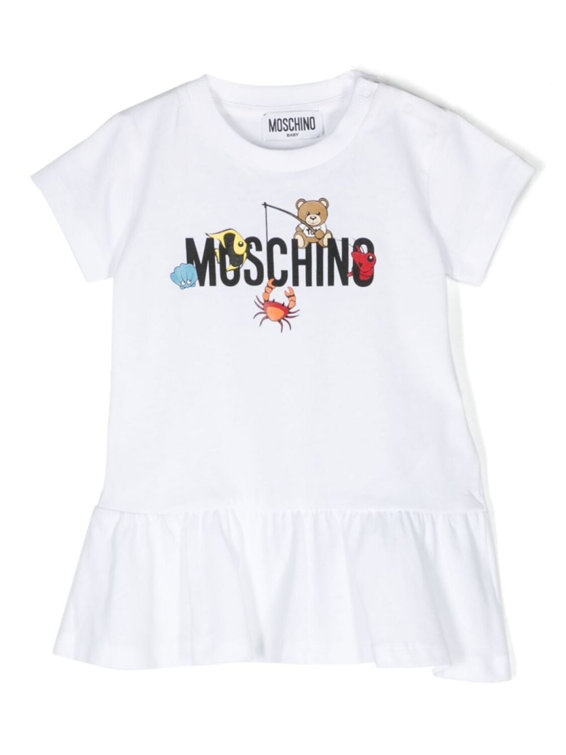 

Moschino Kids платье с логотипом, белый