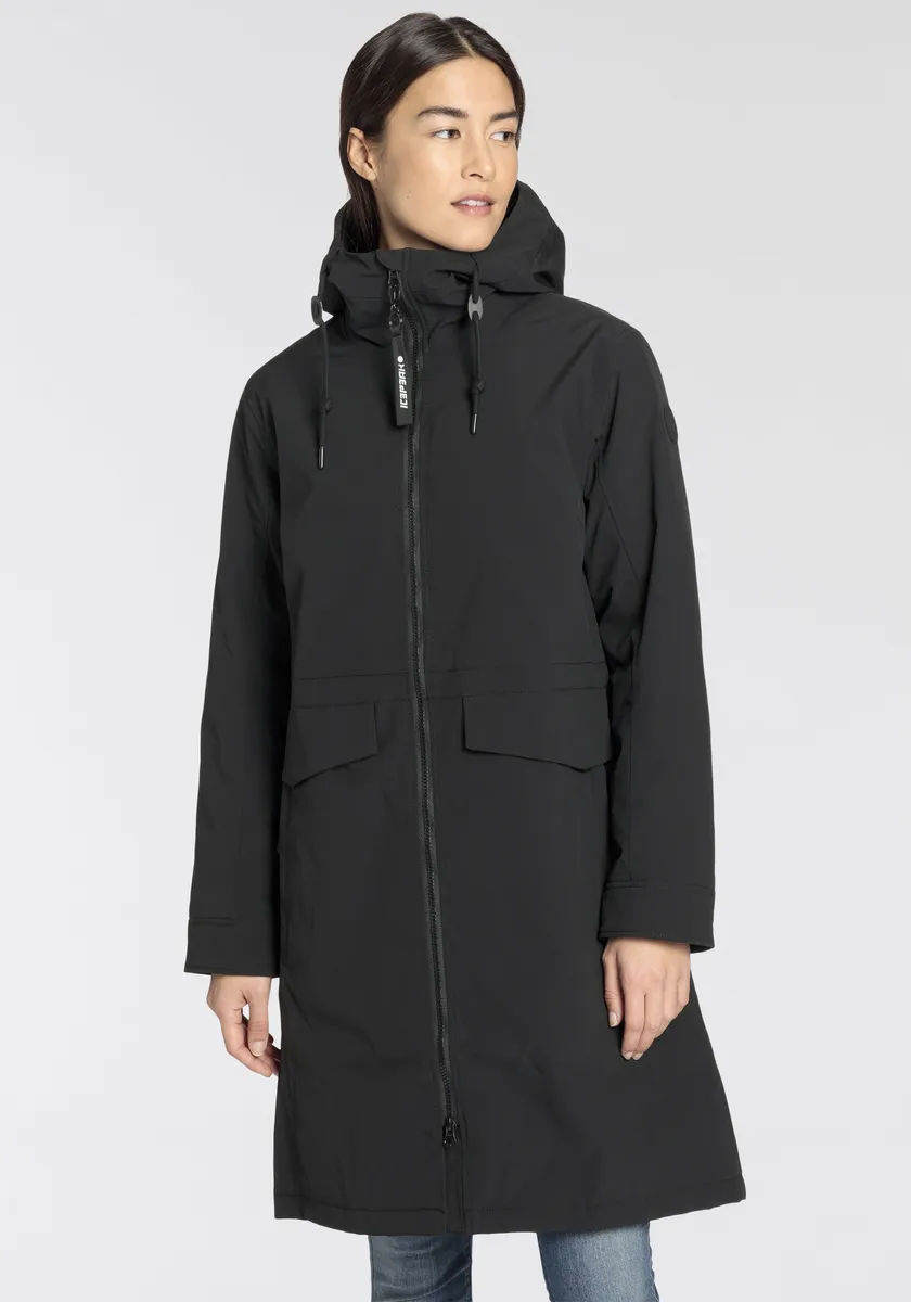 

Стеганое пальто Icepeak "D FUNCTION PARKA 2IN1 AGRIGA" с фирменной кожаной нашивкой на плече, черный