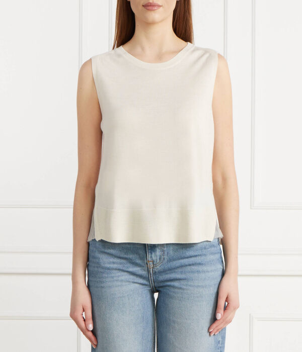 

Футболка шерстяная Relaxed fit Marc Cain, бежевый