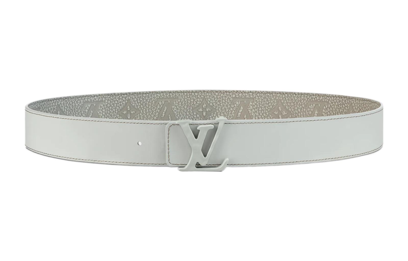 LOUIS VUITTON Ремень реверсивный для скалолазания 40 мм, Gray Green — фото 4