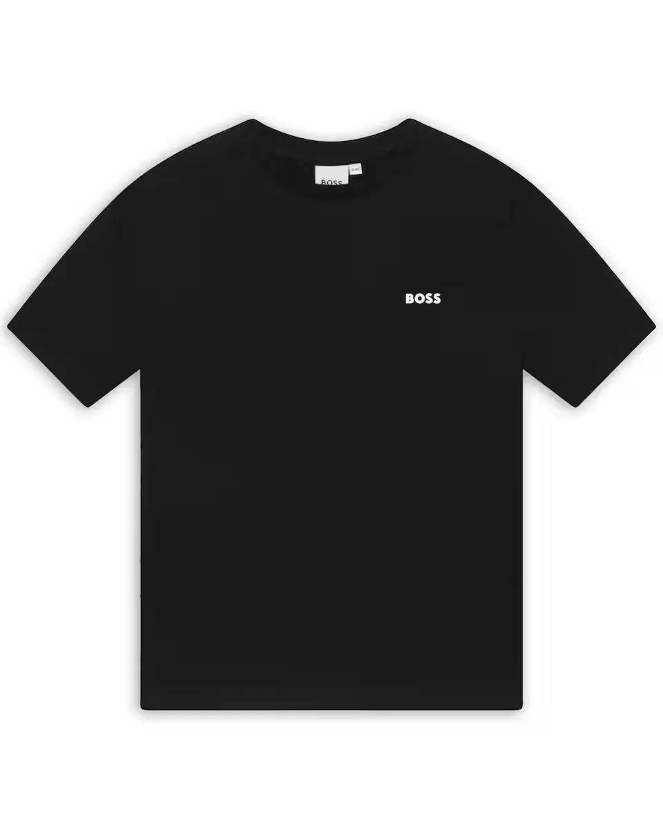 

Детская хлопковая футболка BOSS Kidswear, черный