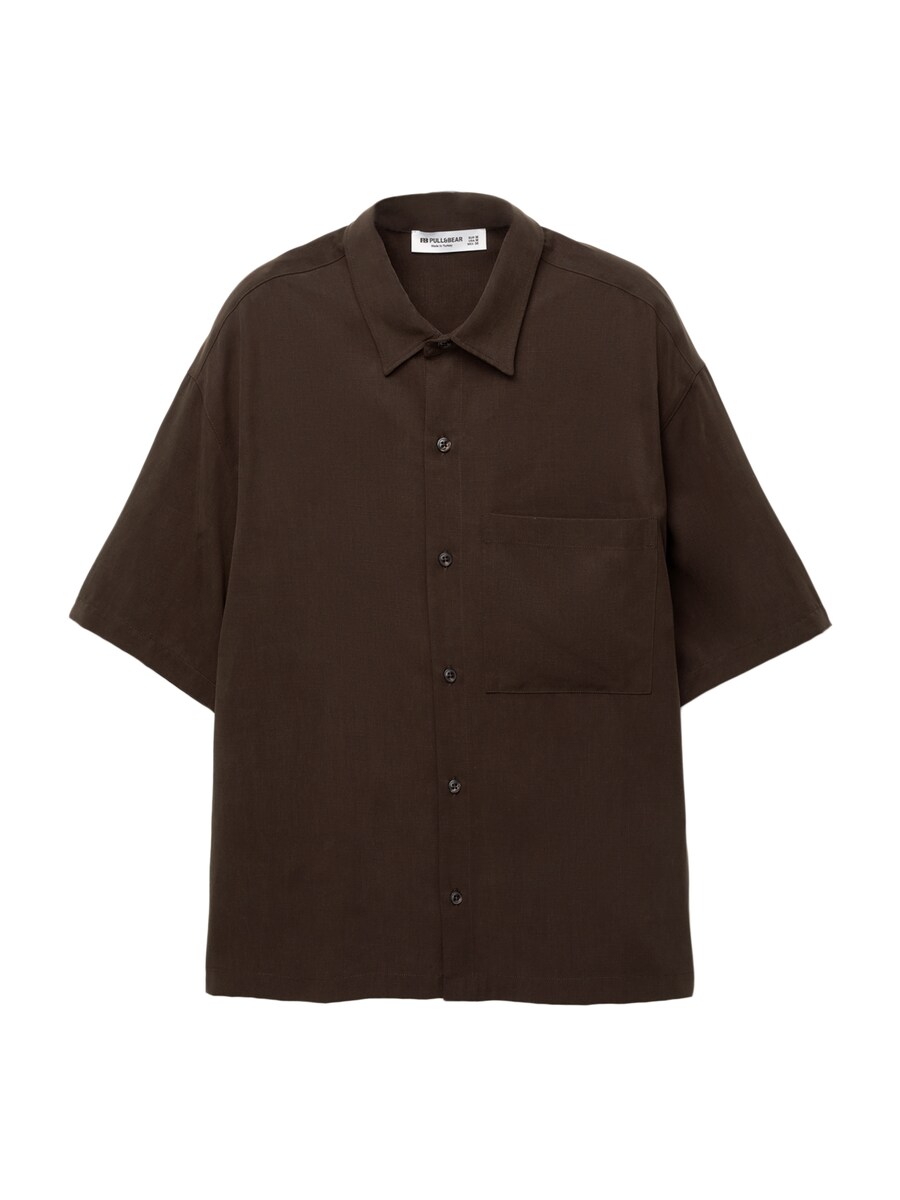 

Рубашка на пуговицах Comfort fit Pull&Bear, коричневый