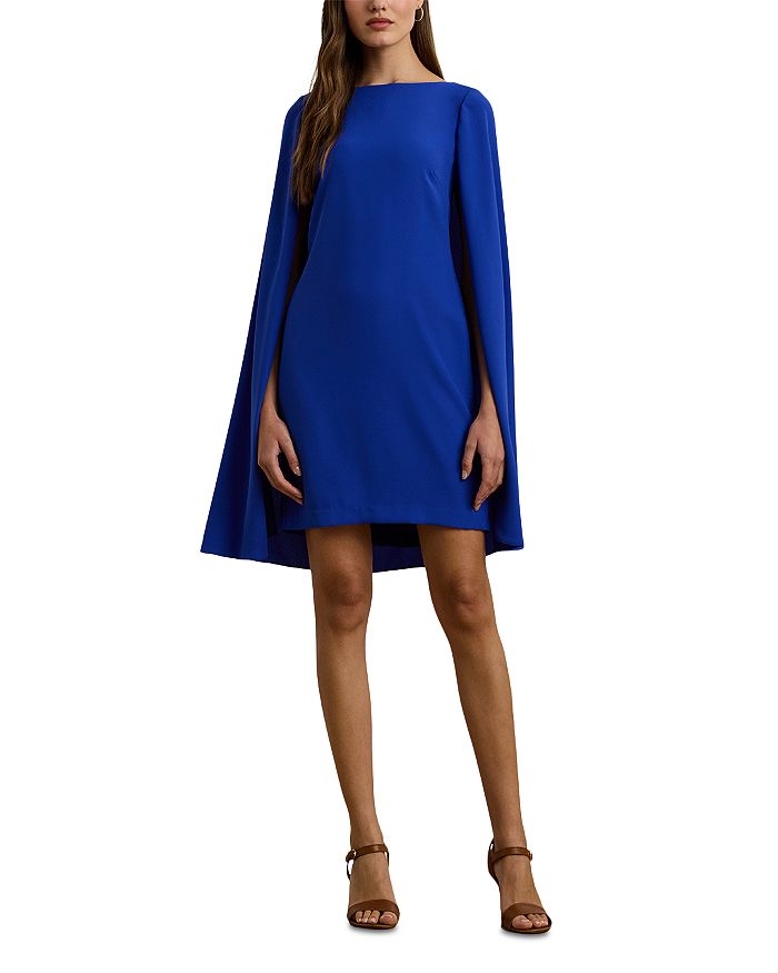 

Коктейльное платье Cape Georgette Ralph Lauren, синий