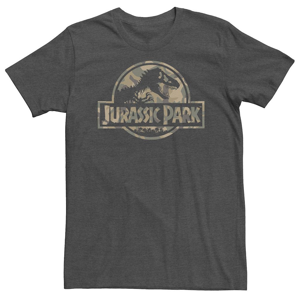 

Футболка с камуфляжным рисунком Big & Tall Jurassic Park Licensed Character, цвет Charcoal Heather